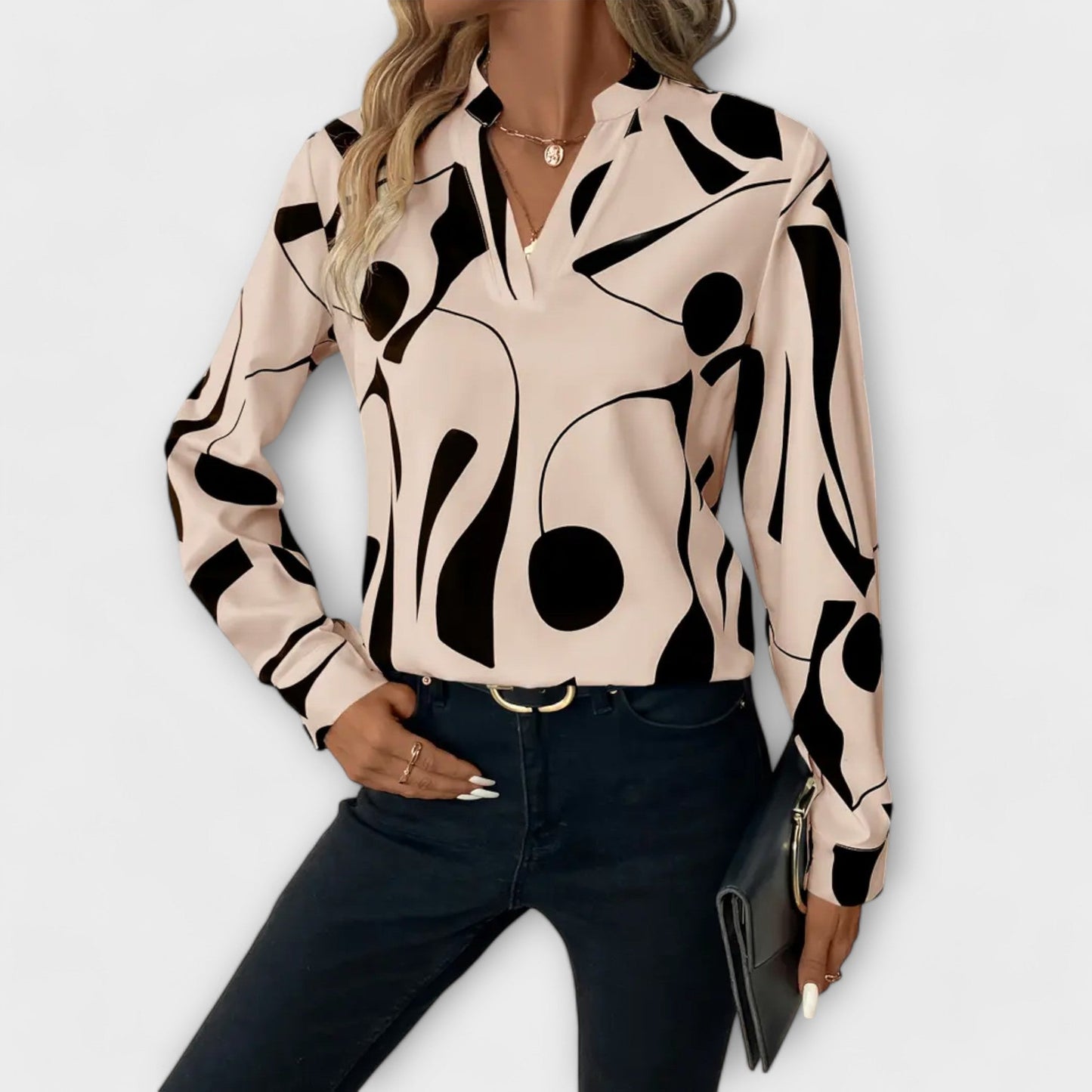 Amelia - Refined Blouse with Elegant and Luxurious Accents for Wo